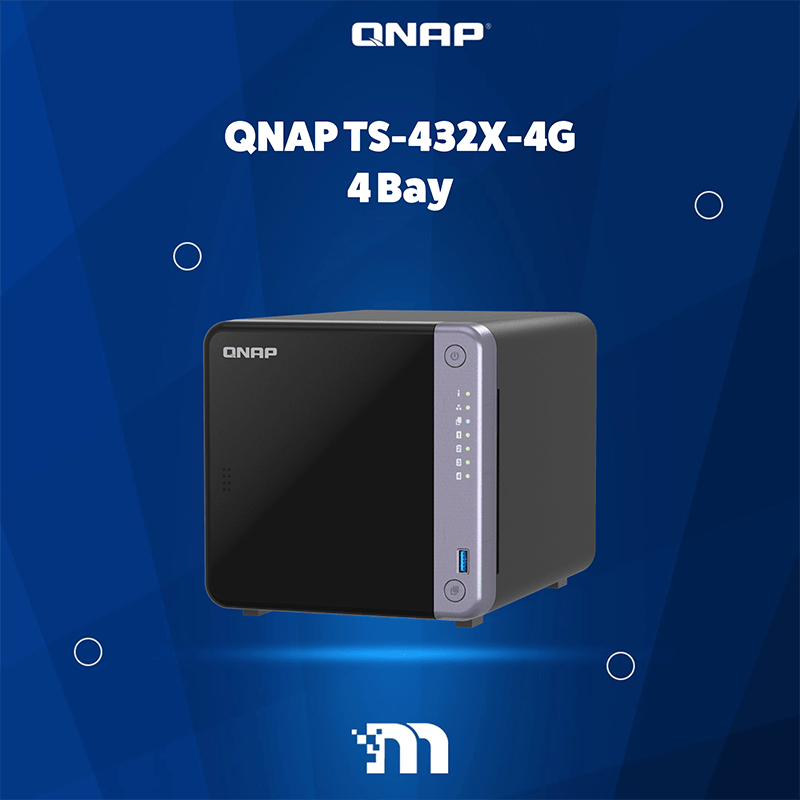 QNAP TS-432X-4G 4 Bay 10GbE Desktop NAS - MR BACKUP